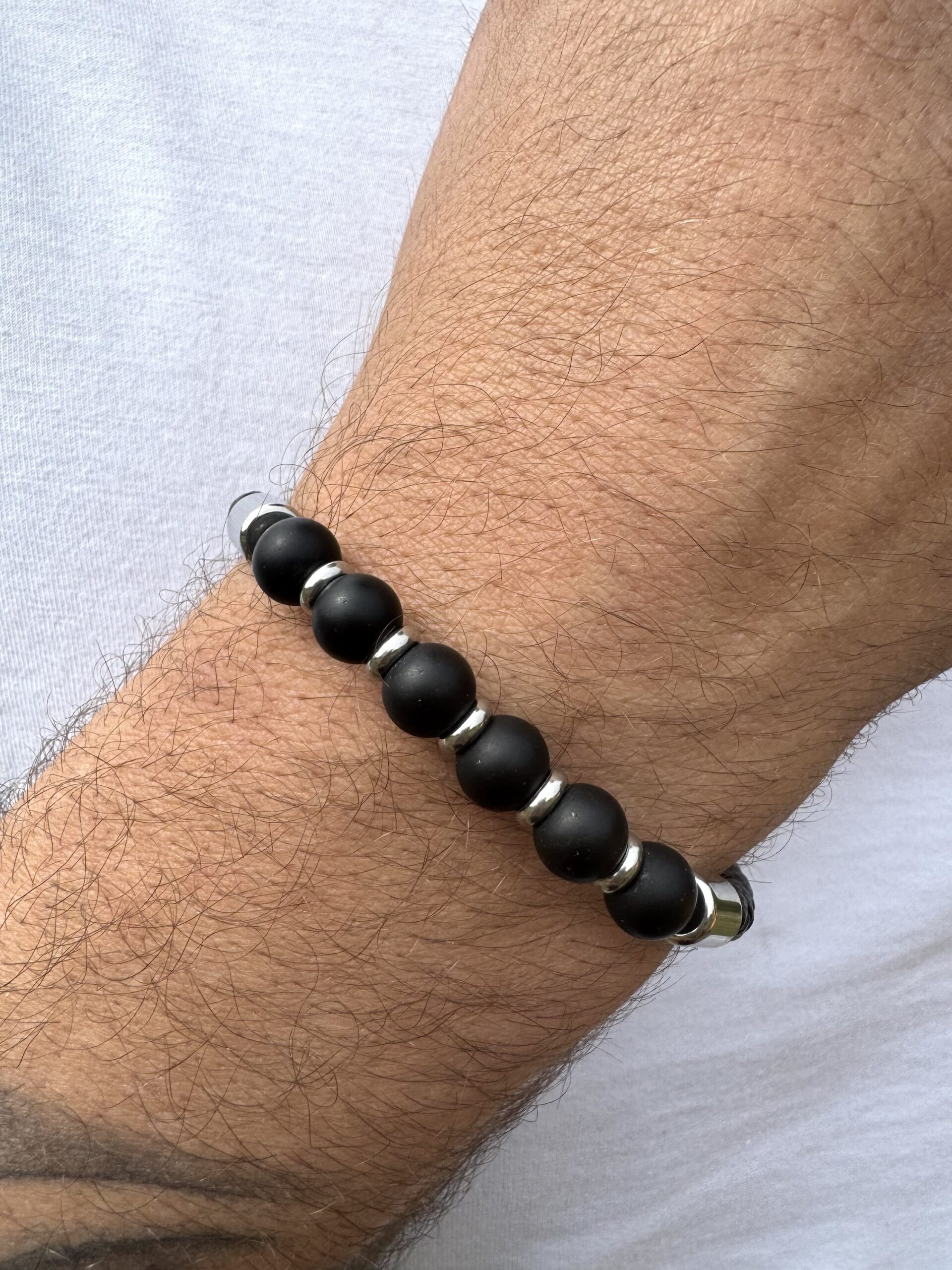 Bracelet cuir en pierre naturelle