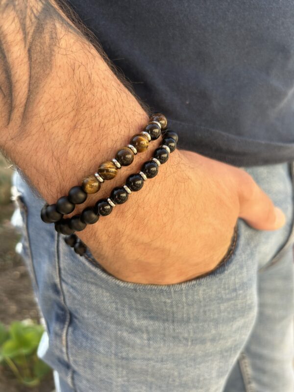 Bracelet pierre ronde en pierre naturelle – Image 3